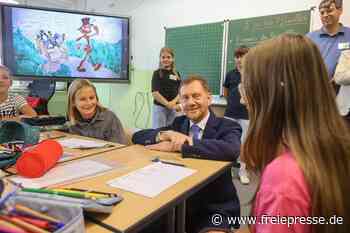 Eine Schule für die Zukunft? Michael Kretschmer besucht Regenbogen-Gymnasium Augustusburg