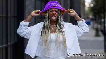 Mel B's daughter among stars spotted in purple beanie at London Fashion Week