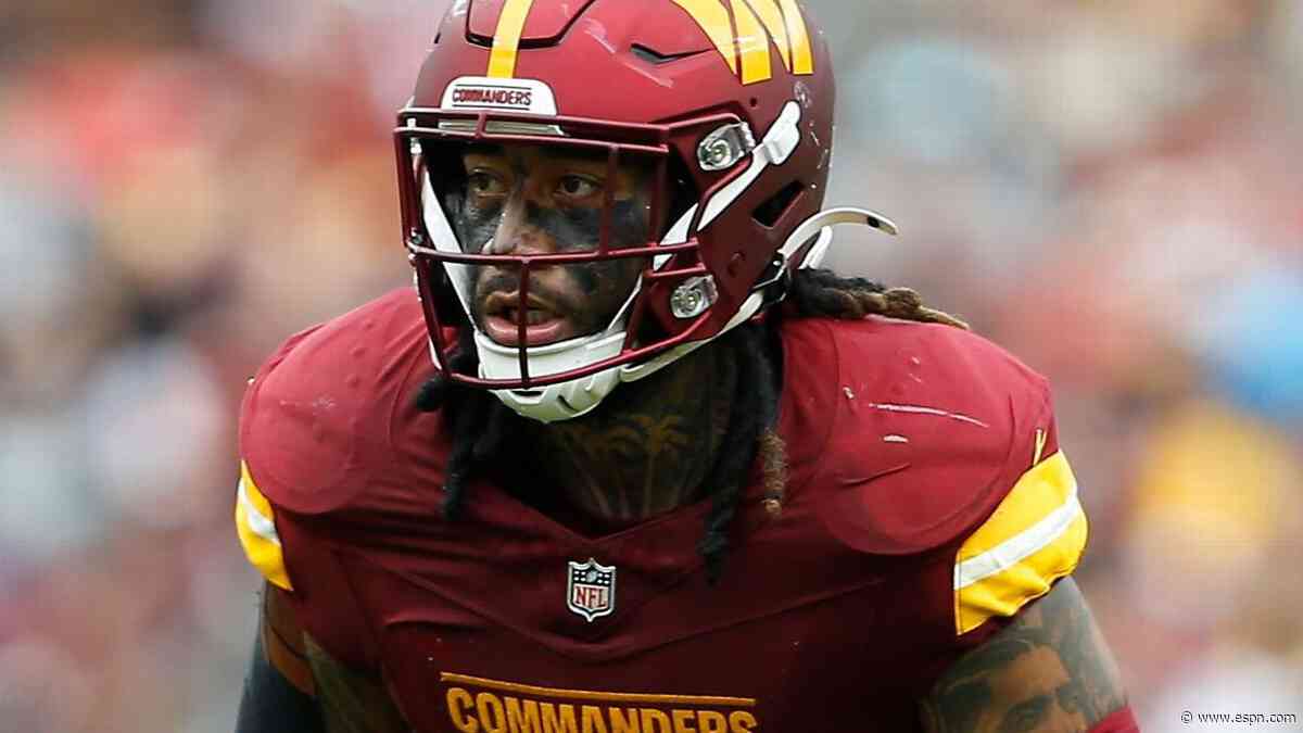 Commanders rule out starters Luvu, Okonkwo vs. Cowboys