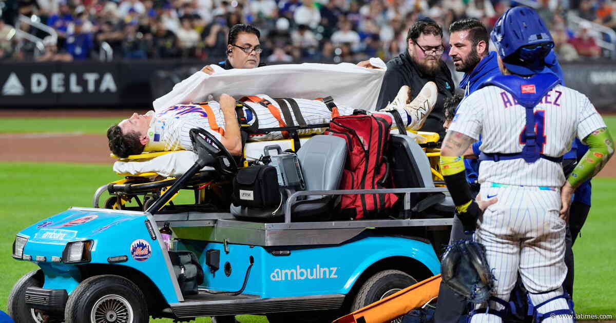 Mets' Jared Young carted off after on-field collision but 'avoided the scariest outcomes'