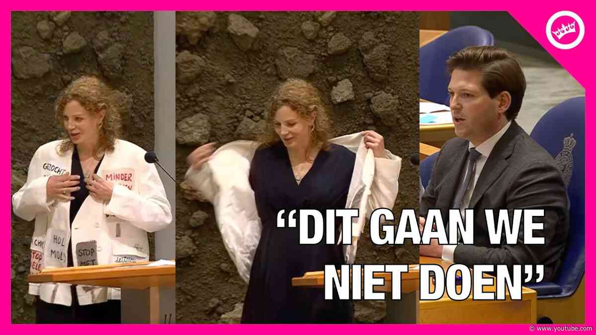 Christine Teunissen (PvdD) moet KLEDING UITDOEN van VOORZITTER