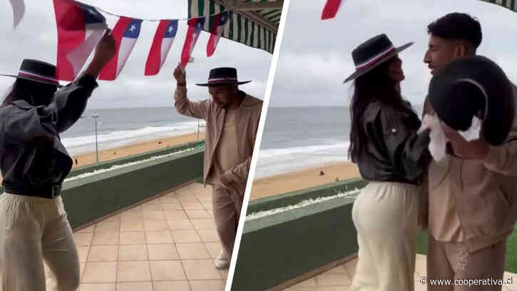 [VIDEO] ¡La cueca del Huaso! Mauricio Isla se lució bailando con Emily Matute en Fiestas Patrias