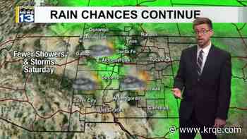Friday Forecast: Scattered showers, storms before drier air returns this weekend