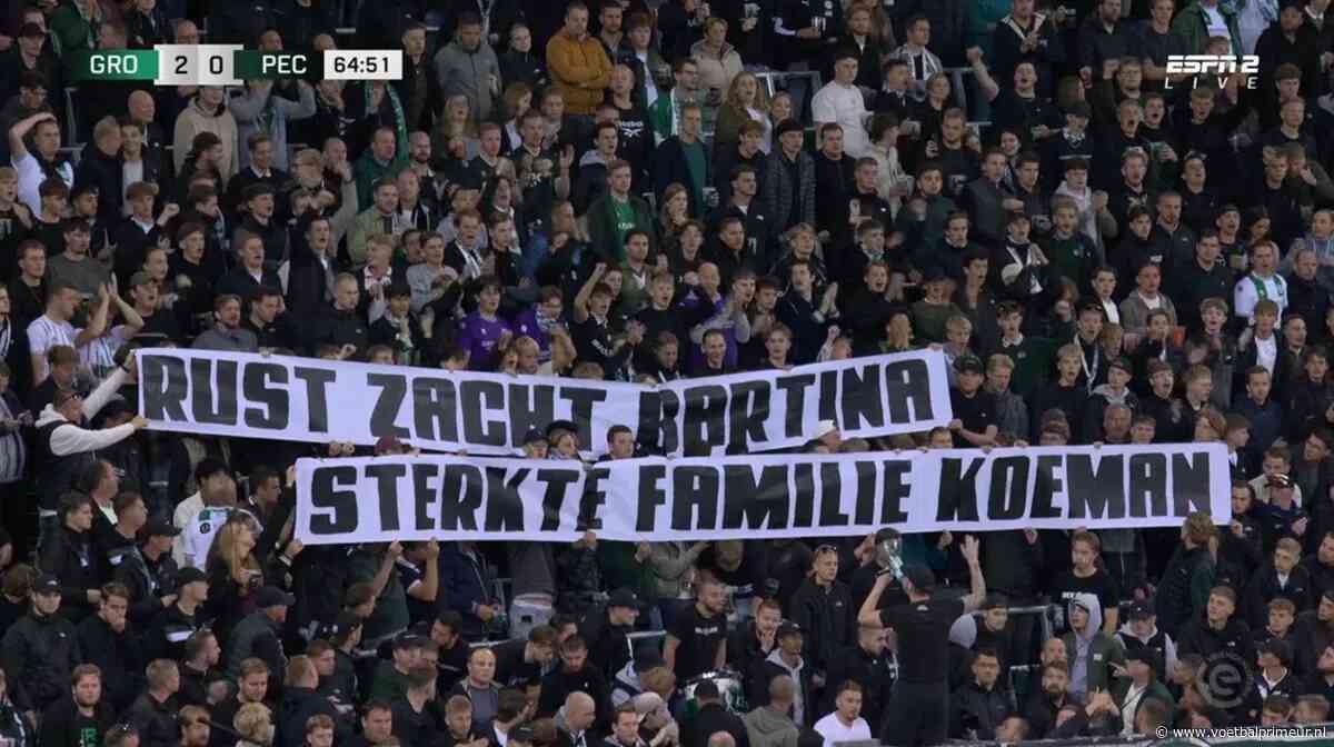 Prachtig: FC Groningen-fans staan in minuut 65 stil bij overlijden Bartina Koeman