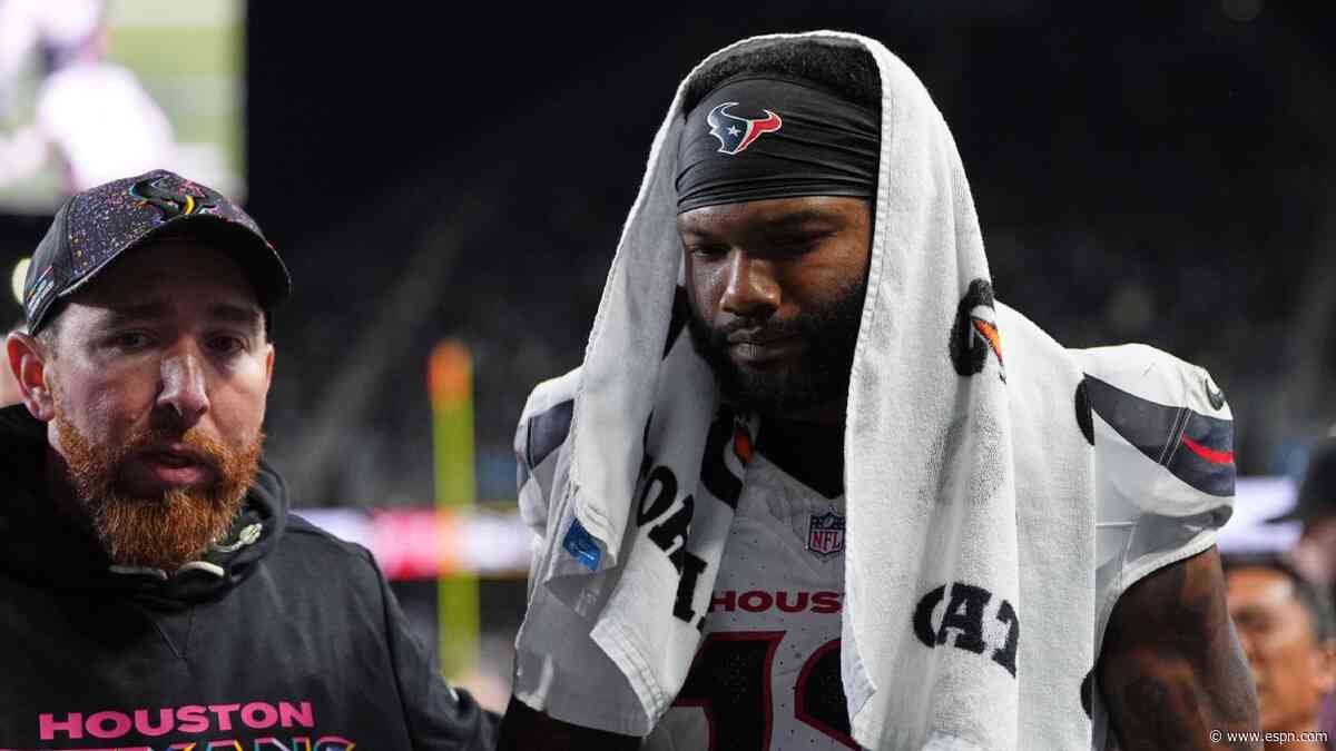 Texans WR Collins (hamstring) out vs. Bengals