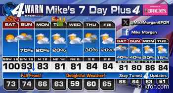 OKC with a record high Friday and expect another record on Saturday then wonderful Fall weather changes move in!