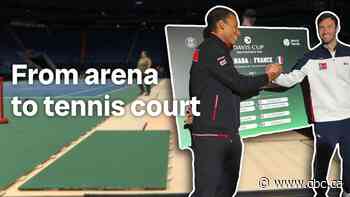Quebec hockey arena turns into elite tennis venue for historic Davis Cup return