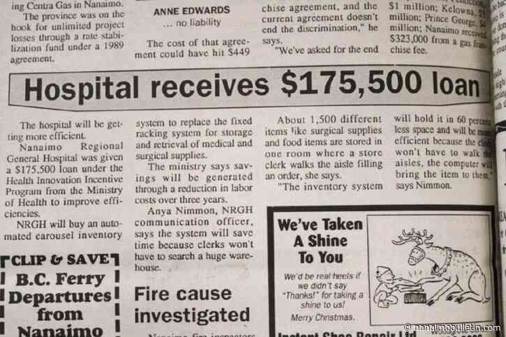 Headline history: $175K loan to help boost Nanaimo hospital’s efficiency in ’95