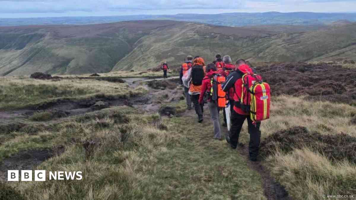 Stranded walkers rescued from series of waterfalls