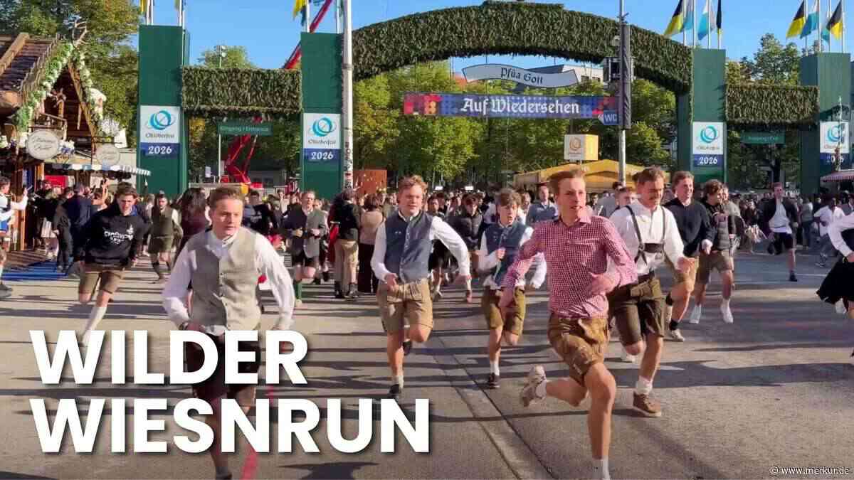„In 13 Jahren nicht erlebt“: Wiesn-Run sorgt 2026 für spektakuläre Szenen – Video zeigt Ansturm