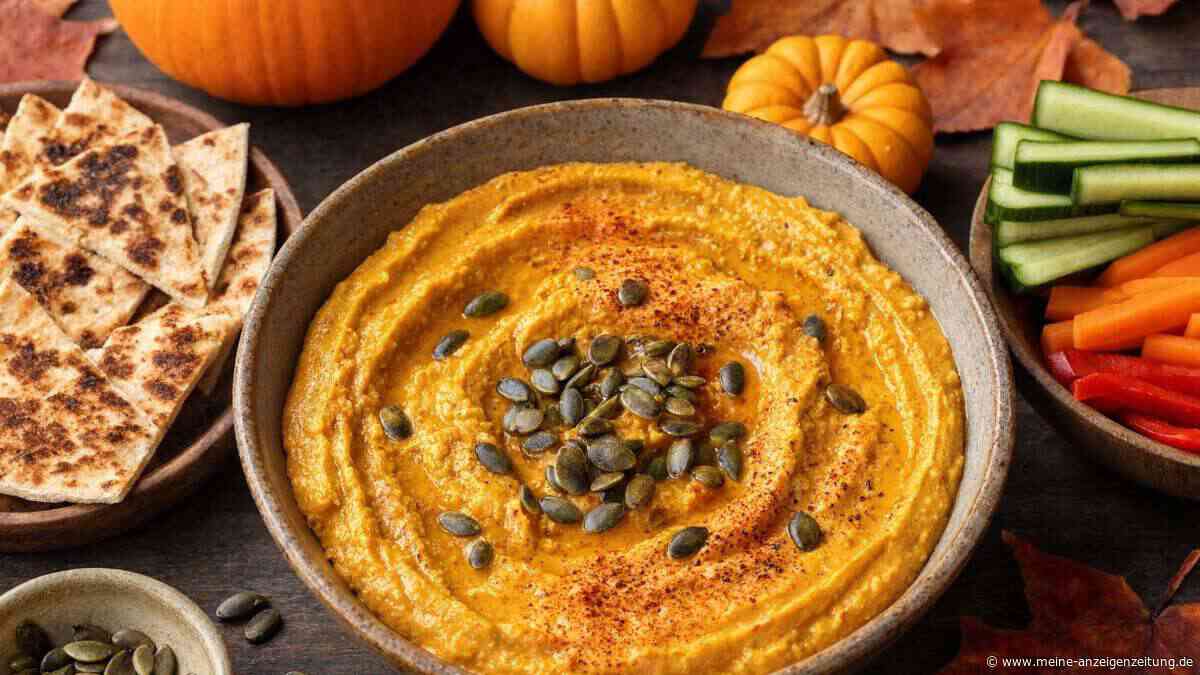 Auf zum Dippen, fertig, los: Kürbis-Hummus bringt den richtigen Kick an Proteinen und Geschmack