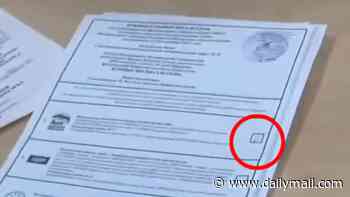 Russian voters are handed ballot papers with an X already marked in favour of Putin's party as elections are hit by mass fraud claims