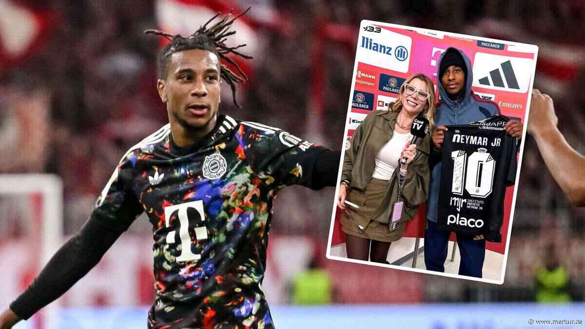 Brasilien-Reporterin überrascht Olise mit Neymar-Trikot
