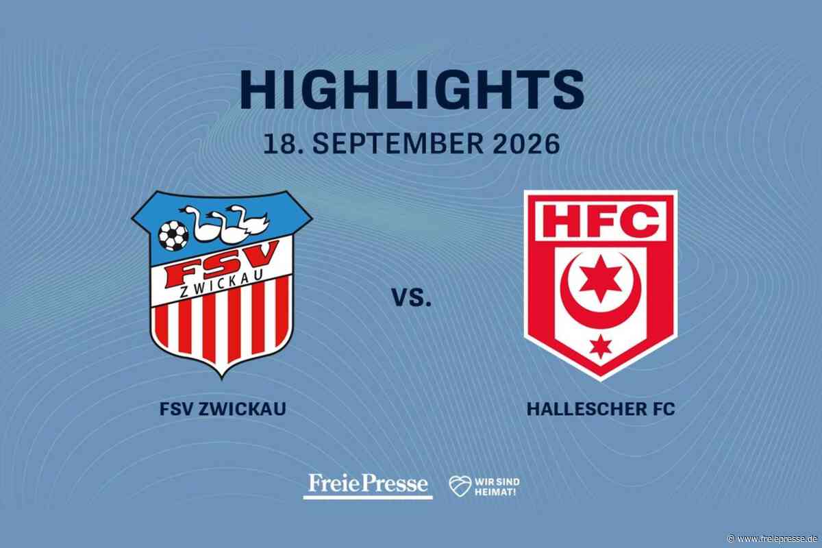 FSV Zwickau– Hallescher FC: Die Highlights des Spiels im Video