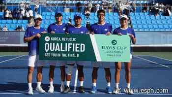 South Korea becomes first Asian nation to reach Davis Cup finals