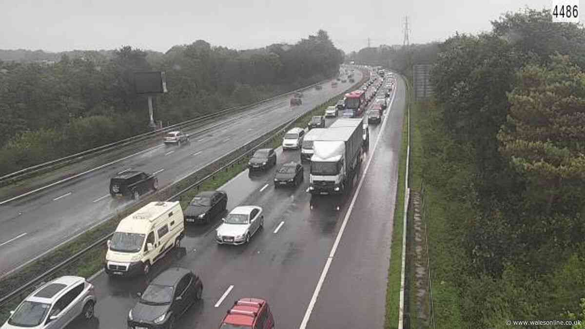 M4 crash near Cardiff causes long delays - live updates