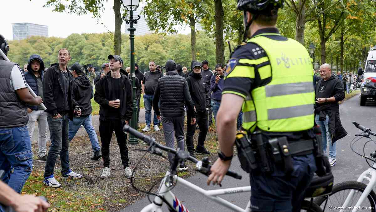 ME ingezet bij protest op Malieveld Den Haag: ’Grimmige sfeer en demonstranten met fakkels’
