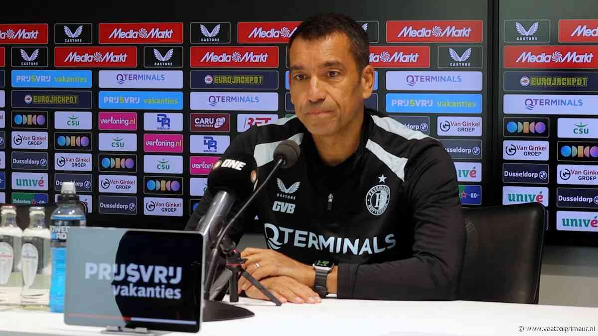 Van Bronckhorst ziet lichtpuntje bij Feyenoord: 'Blij voor hem en voor de club'