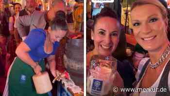 Maria Höfl-Riesch genießt erste Mass auf der Wiesn – mit dem Star des Tages