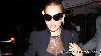Rita Ora leaves little to the imagination in a daring semi-sheer dress at the iconic Chateau Marmont in LA