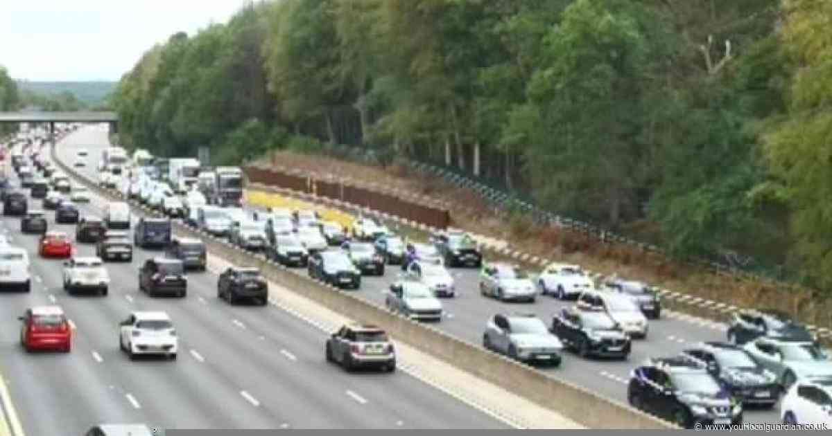 LIVE updates as overturned caravan causes EIGHT mile M3 delays to London