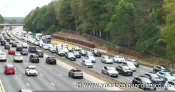 LIVE updates as overturned caravan causes EIGHT mile M3 delays to London