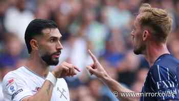 West Ham star accused of SPITTING by Millwall goalkeeper during derby clash