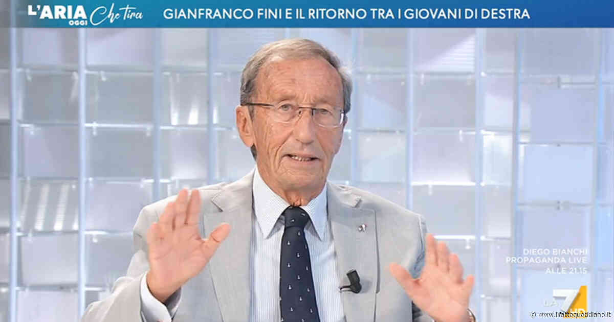 Fini a La7: “Spero che Vannacci resti fuori dal centrodestra”. E sui suoi fan: “Li chiami ‘camerati’ e si infiammano subito”