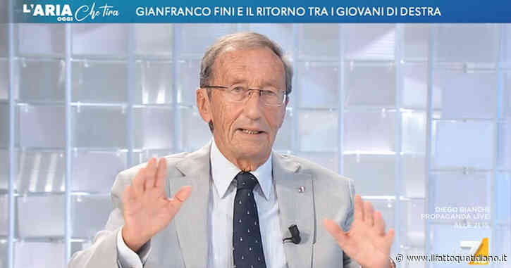 Fini a La7: “Spero che Vannacci resti fuori dal centrodestra”. E sui suoi fan: “Li chiami ‘camerati’ e si infiammano subito”