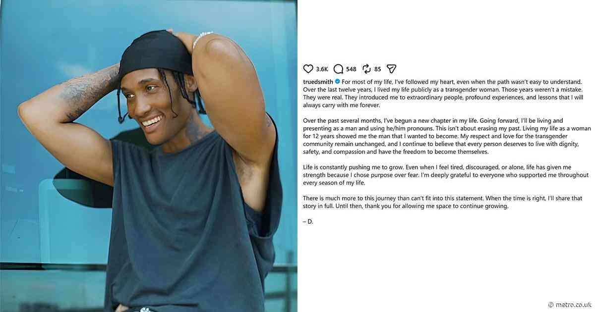 TV star detransitions after living 12 years as a trans woman: ‘Those years weren’t a mistake’