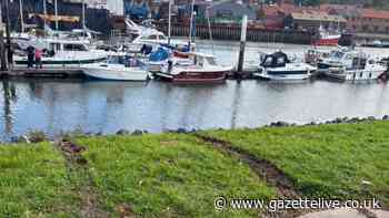 Car becomes 'fully submerged' in Whitby Harbour - as hero passerby pulls driver from water