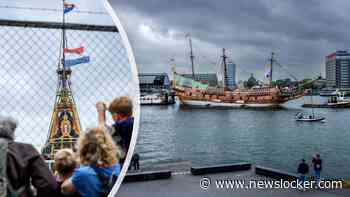 Scheepsbouwmeester Willem Vos (93) zwaait ’zijn’ Batavia uit op de laatste reis over water: ’Zo mooi, zijn kinderen en kleinkinderen voeren eindje mee’