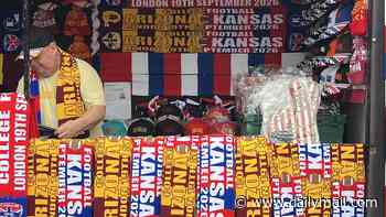 College football fans spot brutal mistake on bootleg scarves sold outside Wembley in sport's return to London
