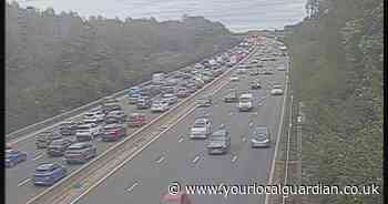 Woman taken to hospital after campervan overturns on M3 near M25
