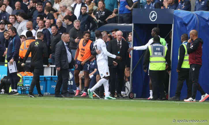 West Ham player accused of spitting at Millwall goalkeeper during heated derby clash