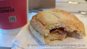 I took a train from Manchester Piccadilly and had quite possibly the worst bacon barm of my life
