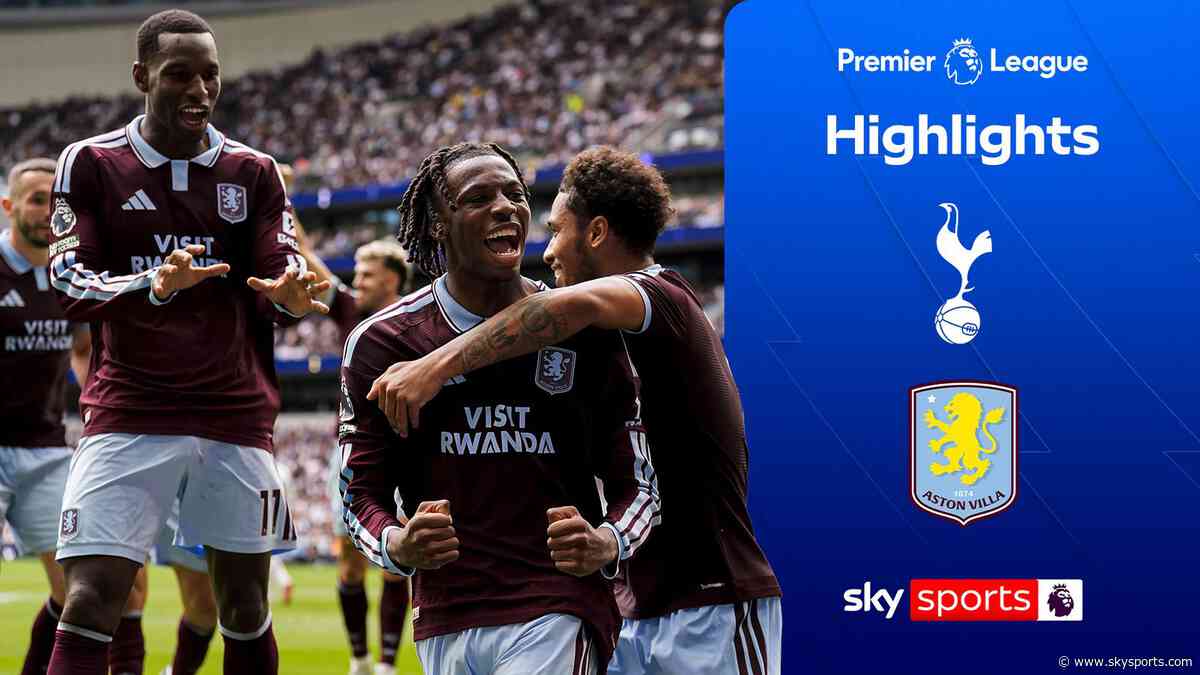 Villa hold on at sorry Spurs to earn first PL win of season