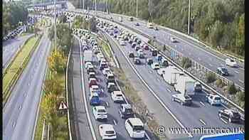 M60 traffic: Motorway blocked after two crashes cause four-mile tailbacks