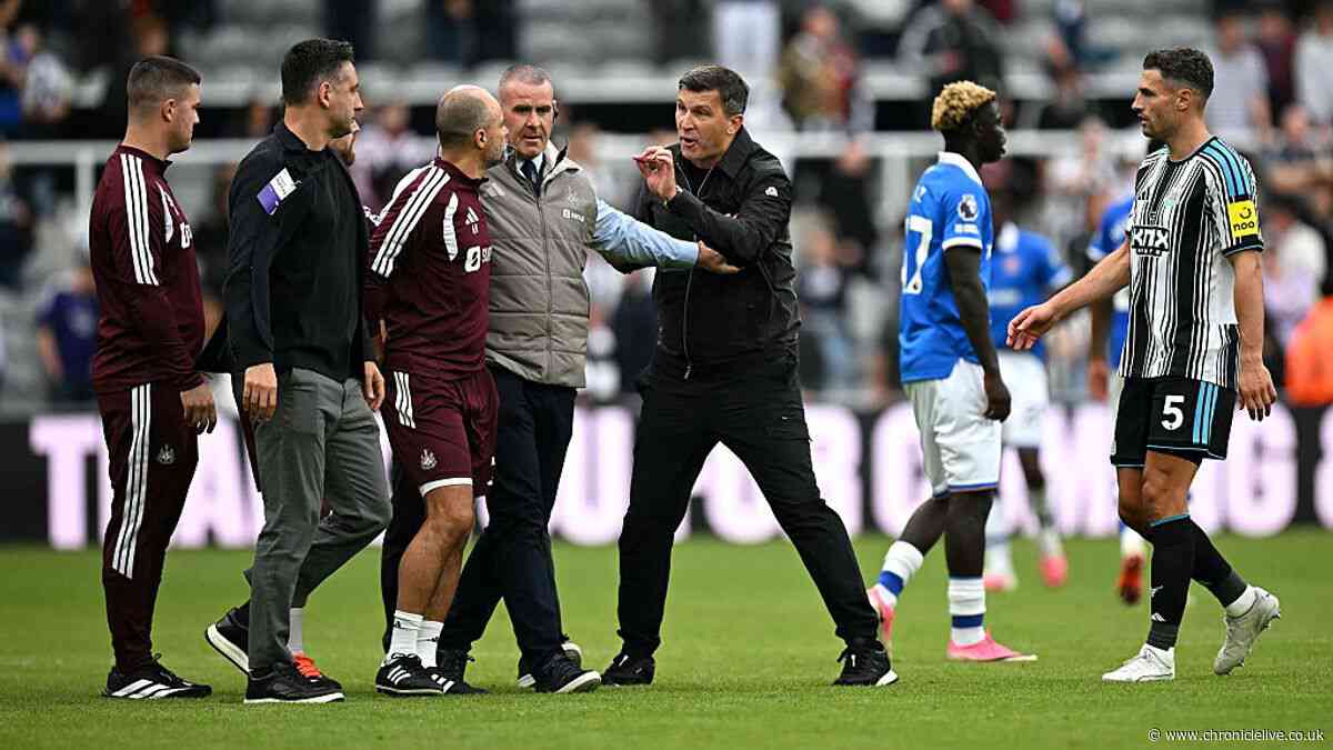 Newcastle bench accused of provoking Hull City star after dugout clash as manager held back