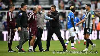 Newcastle bench accused of provoking Hull City star after dugout clash as manager held back
