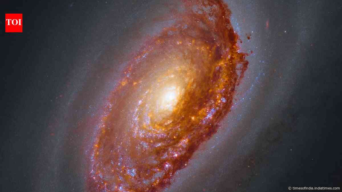 Black Eye Galaxy Image: Webb and Hubble reveal dusty star-forming band; traces ancient merger