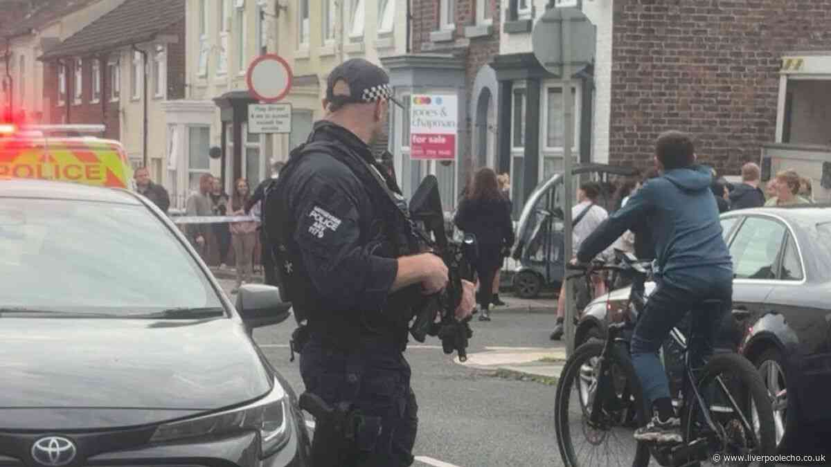 Armed police descend on city street following 'skirmish'