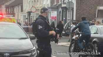 Armed police descend on city street following 'skirmish'
