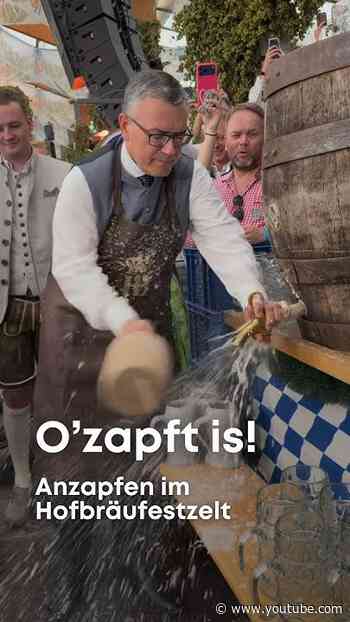 Oktoberfest 2026: Anzapfen im Hofbräufestzelt - Bayern