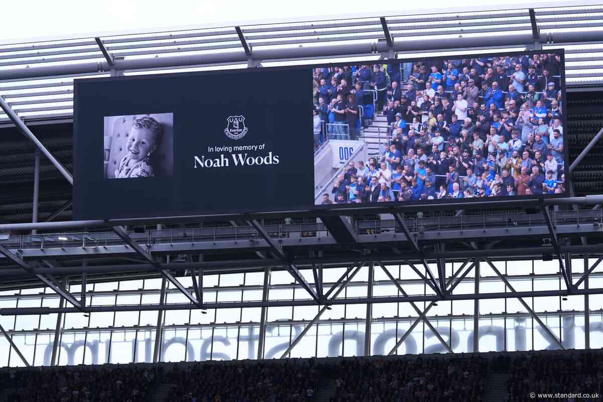 Everton and Ipswich fans pay tribute to Noah Woods as fundraiser hits £100k