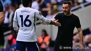 Tottenham fans' wait for salvation continues as De Zerbi's new-look team misfire again