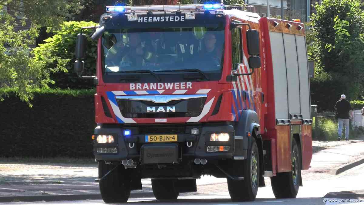 Brandweer Heemstede TS 12-3540 en Politie met Spoed naar een Woningbrand in Haarlem
