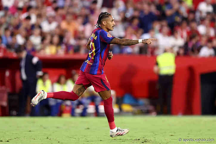🔥 With Messi and CR7: Raphinha scores another stunner, on historic podium