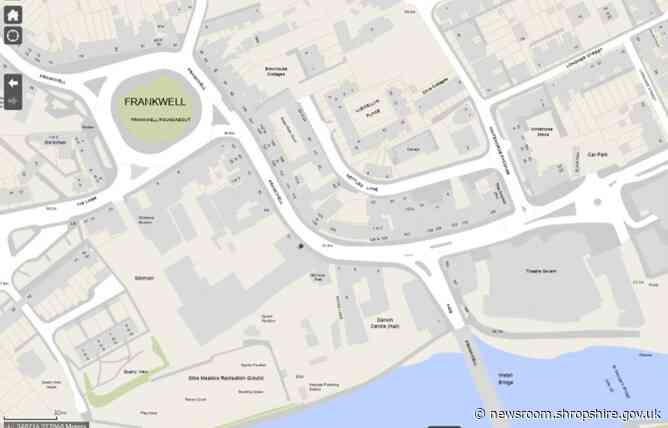 One-way overnight road closure on Frankwell, Shrewsbury for sewerage work