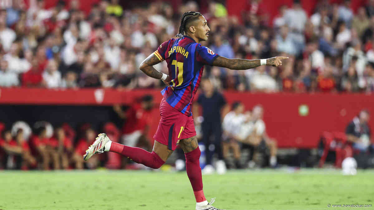 Waanzinnige FC Barcelona-aanvoerder Raphinha zet met tweede hattrick in week tijd ook Sevilla te kijk